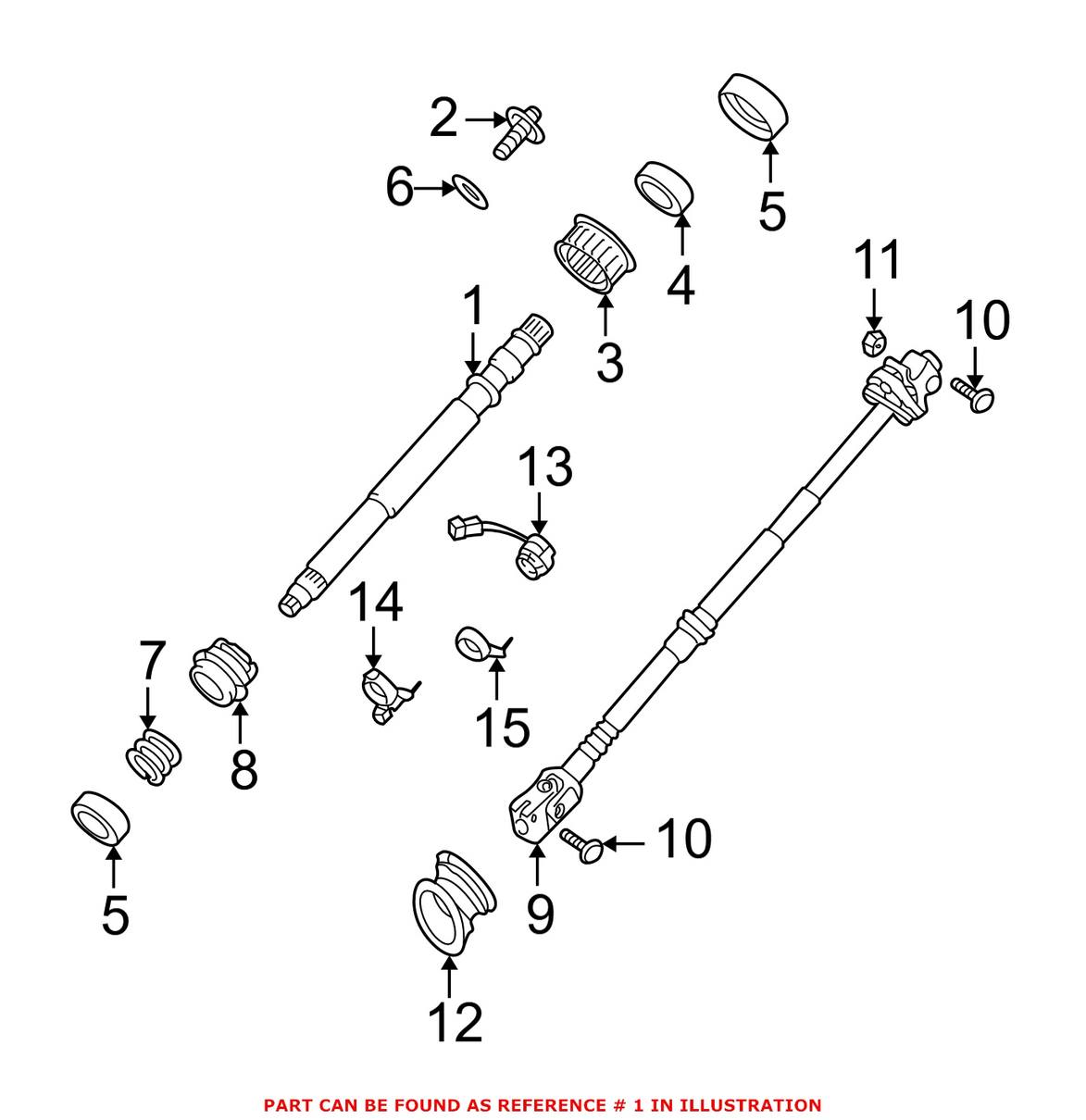 BMW Steering Shaft - Upper 32316774183